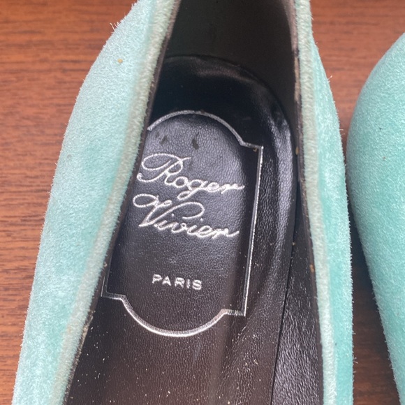 Roger Vivier suede flats with silver heel - Picture 4 of 11